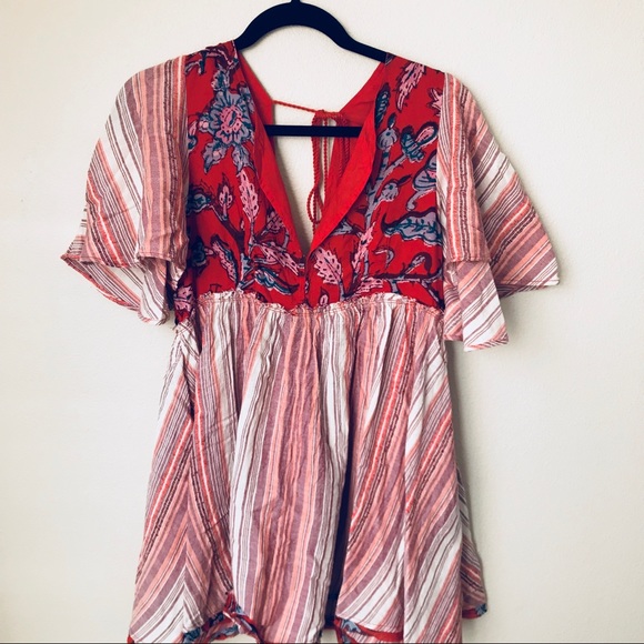 Free People Tops - ⬇️ Sale ⬇️ Free People red tunic with pockets